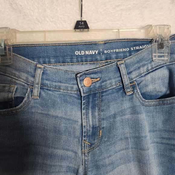 Old Navy Boyfriend Straight Droit Denim Distressed Jean- Size 2 - Picture 8 of 13